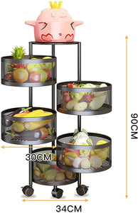 Panier à légumes rotatif pour ranger les fruits et les articles ménagers