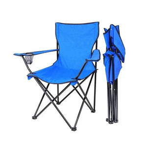 chaise camping et plage bleu