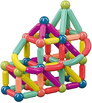 JEU DE BLOCS DE CONSTRUCTION MAGNÉTIQUES KIT DE 64 PCS