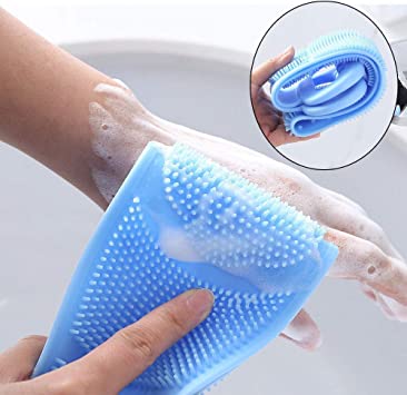 2 brosses de bain en silicone