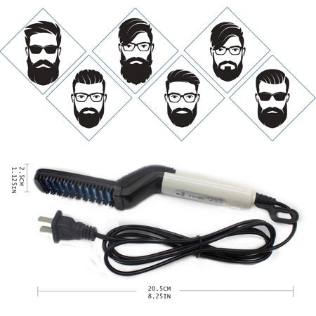 Brosse Lissante Fer à Lisser pour Barbe Coiffure Rapide Homme Coupe Cheveux