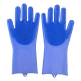 Gants magiques réutilisables en silicone avec brosse de nettoyage