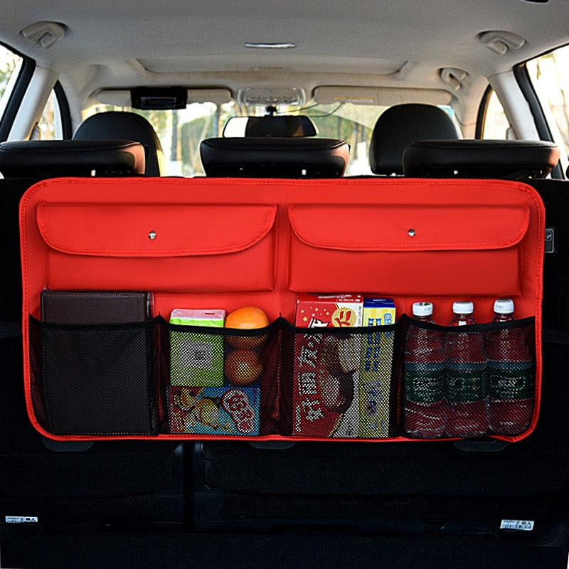 Organisateur de coffre de voiture avec 8 sacs de rangement suspendus pour sièges arrière de voiture