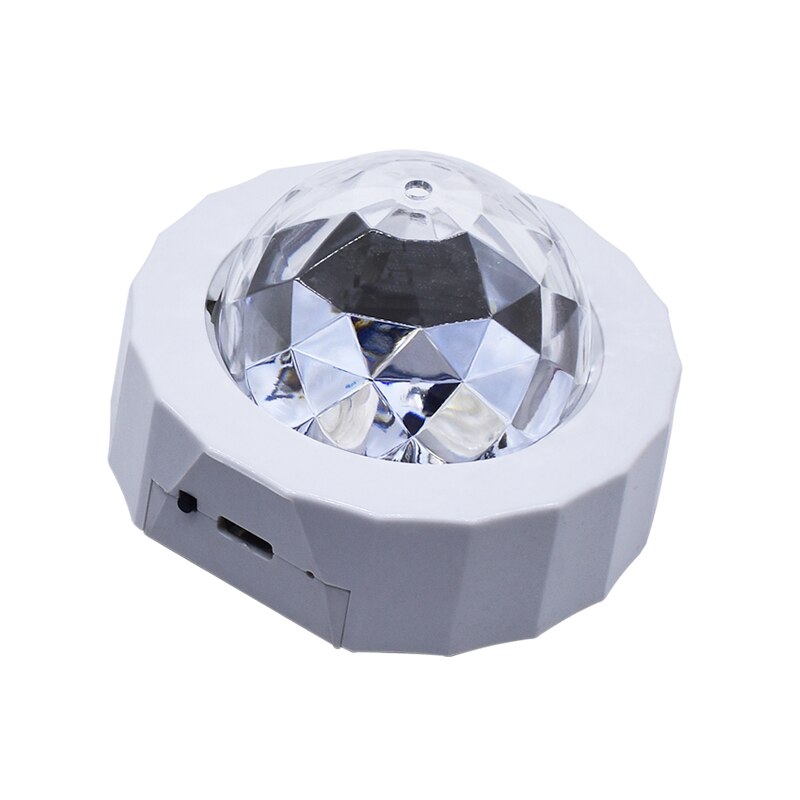 Voiture USB LED Ambiance Lumière Mini Portable USB Disco Ball Fête D'anniversaire Lumières Blanc Blanc