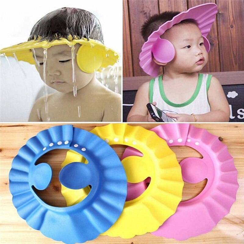 bonnet de bain réglables pour enfants avec cache-oreilles