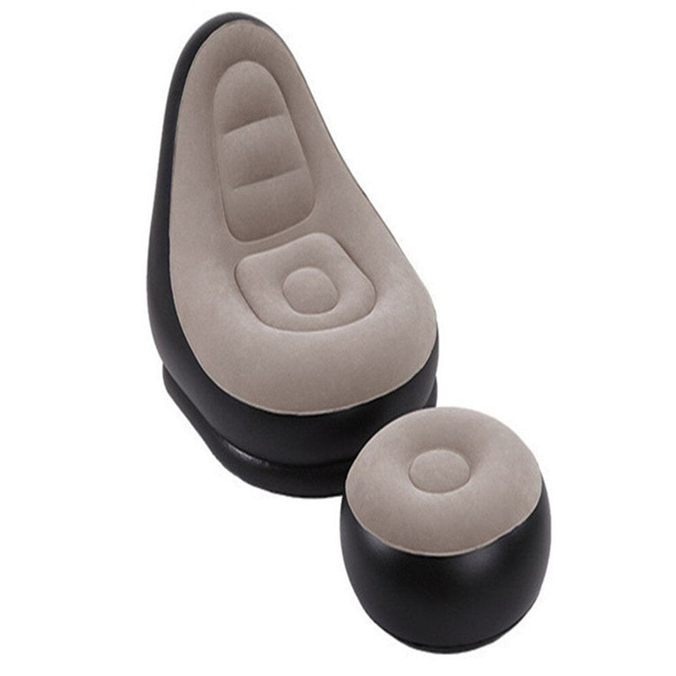 Canapé gonflable et repose-pieds - pliable