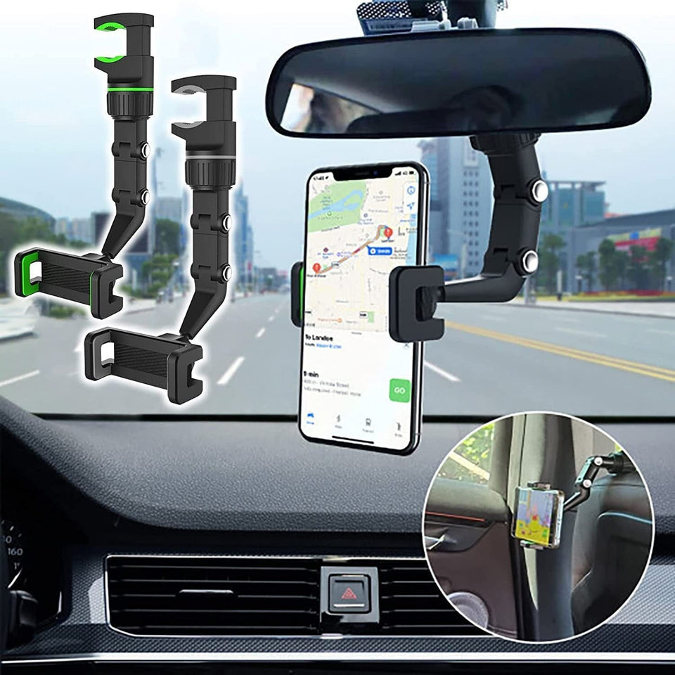 Support de téléphone de voiture multifonctionnel, rotatif à 360 degrés