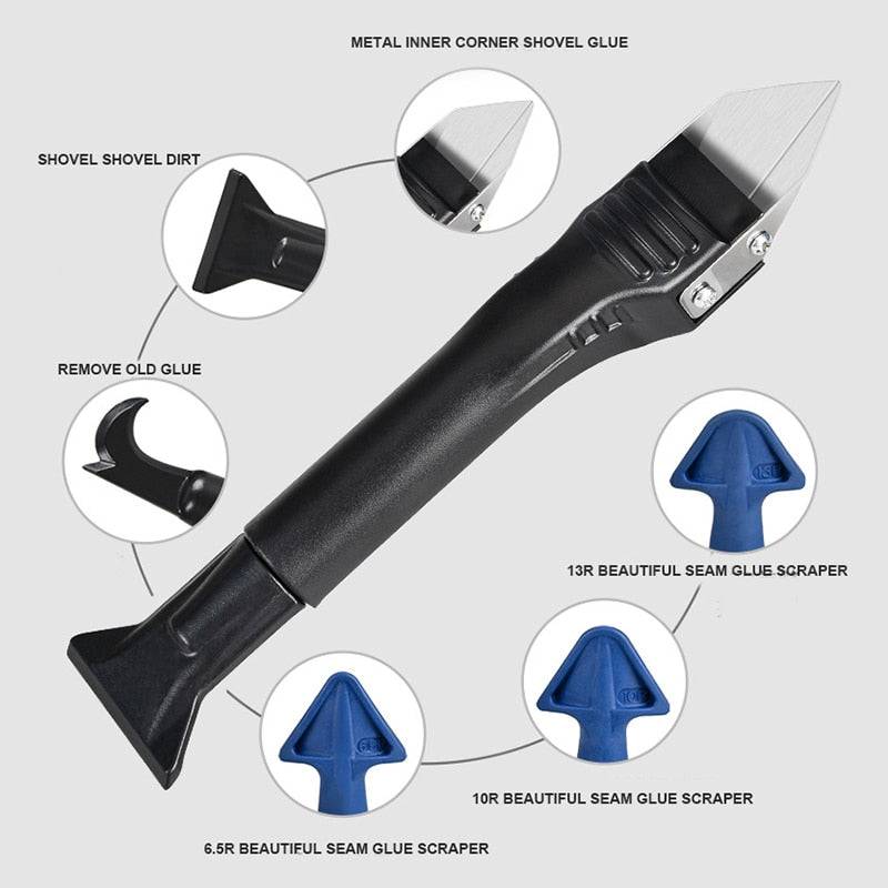 Outil de finition de capsulage Racloir d'angle de colle de verre