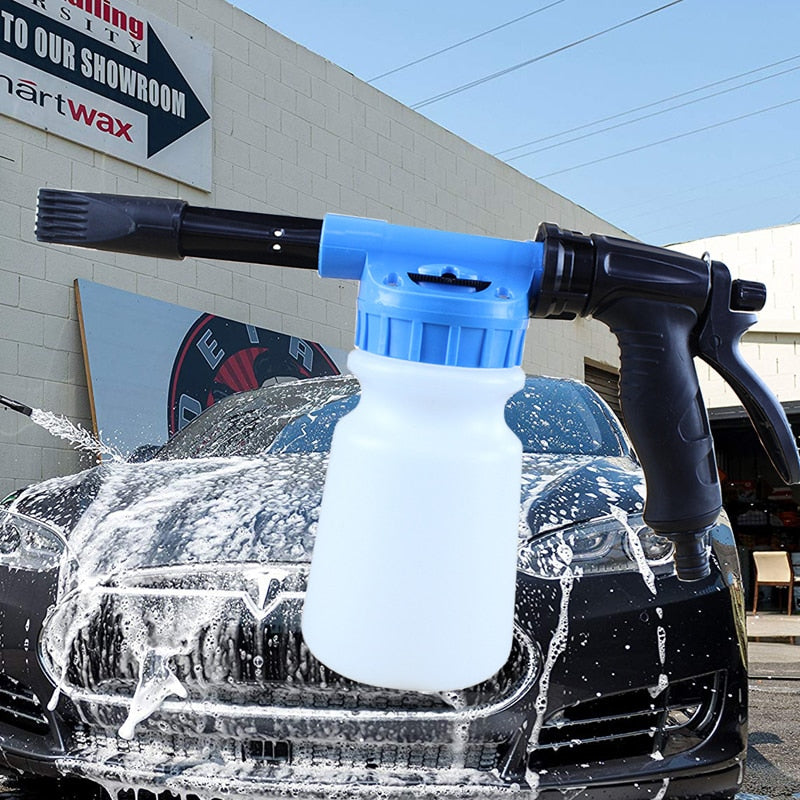 Pistolet à eau haute pression avec bol en mousse de nettoyage de voiture de 1 litre