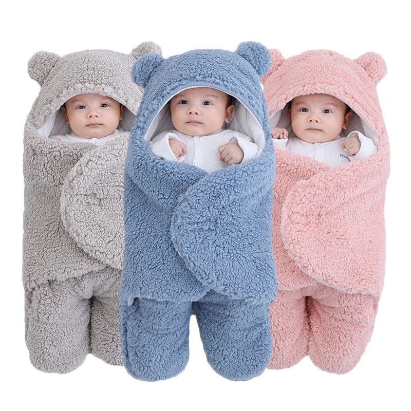 Couverture à Capuche pour Bébé en Coton Doux